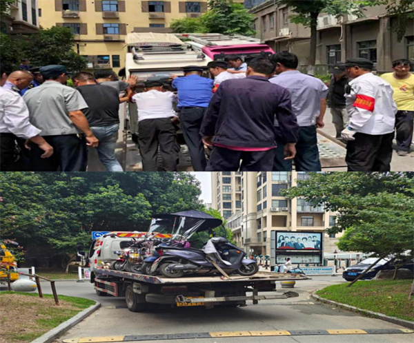 淮南;高新區三和鎮開(kāi)展電動(dòng)車(chē)亂停放、飛線(xiàn)充電整治工作