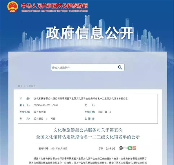 壽縣文化館被評為國家一級！正在公示！