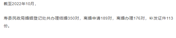 淮南壽縣10月結婚、離婚大數據發(fā)布！